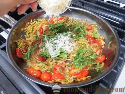 Špagety squash se sýrem a rajčaty