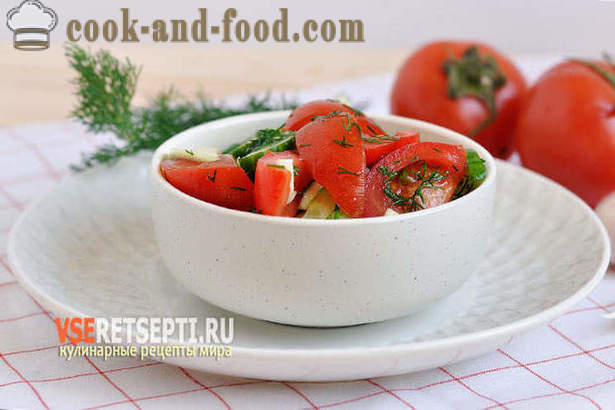 Recept salát z okurek, rajčat a cukety