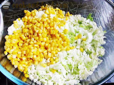 Recept salát z čínského zelí se sýrem a krutony