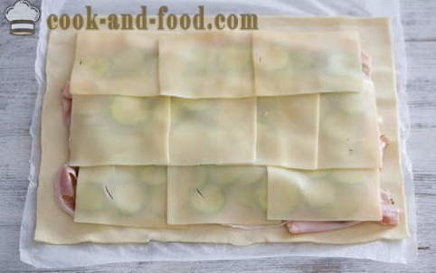 Recept listového koláč se šunkou a sýrem