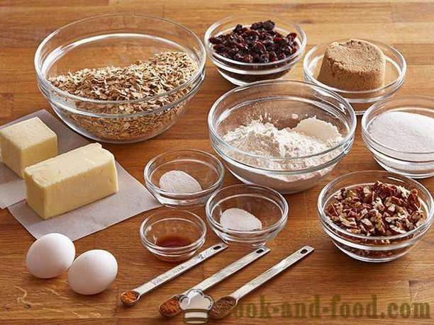 Ovesné sušenky s rozinkami a ořechy recept