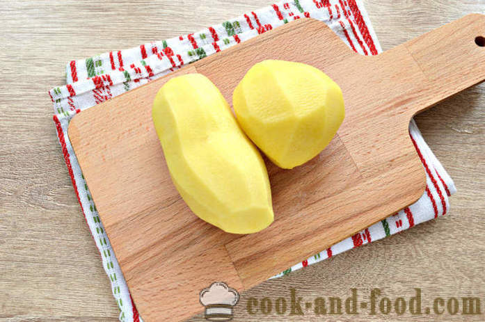 Smažené brambory se sýrem - jak uvařit chutné brambory se sýrem, krok za krokem recept fotografiích