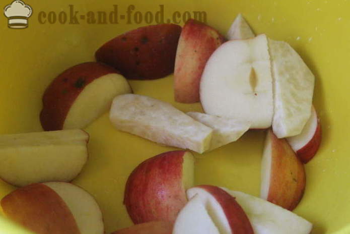 Vepřová pečeně s jablky a medem - jako šťavnaté vepřové pečeně v alobalu s krok za krokem recept fotografiích