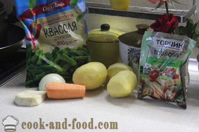 Bezmasá zeleninová polévka s fazolkami - jak vařit zeleninovou polévku doma krok za krokem recept fotografiích