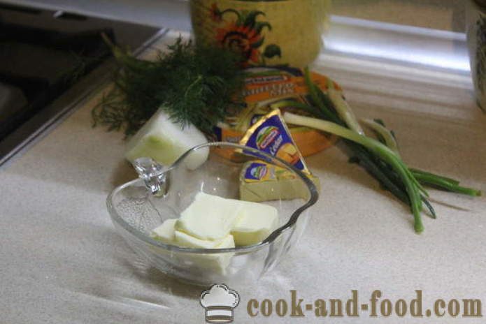 Sýrová roláda s česnekem a cibulí - Jak se dělá vdolky se sýrem a česnekem, s krok za krokem recept fotografiích