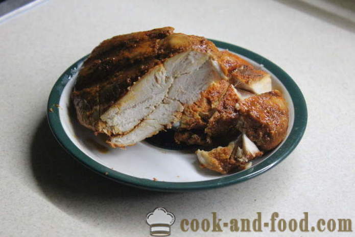 Home pastrami kuře v troubě - jak vařit kuřecí prsa pastrami doma, krok za krokem recept fotografiích