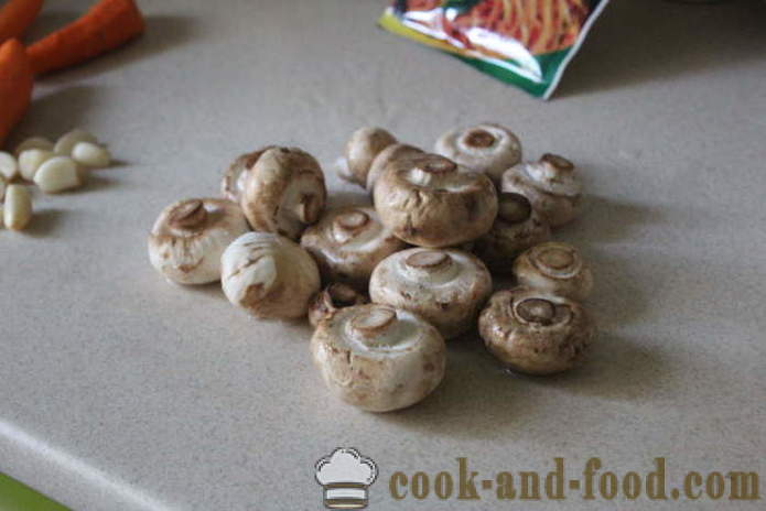 Houby v korejštině - jak naložit houby doma krok za krokem recept fotografiích