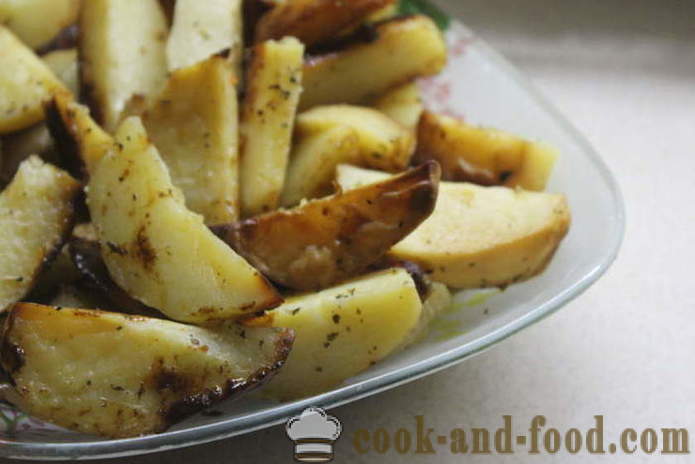 Zapečené brambory s medem a hořčicí v troubě - jako lahodný vařit brambory v díře, krok za krokem recept s Phot