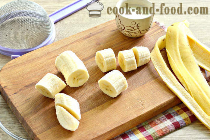 Kaše banány v mixéru pro kojence - jak se vaří kaše banán lákat, krok za krokem recept fotografiích