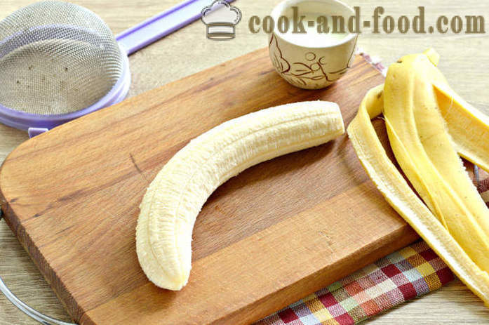 Kaše banány v mixéru pro kojence - jak se vaří kaše banán lákat, krok za krokem recept fotografiích