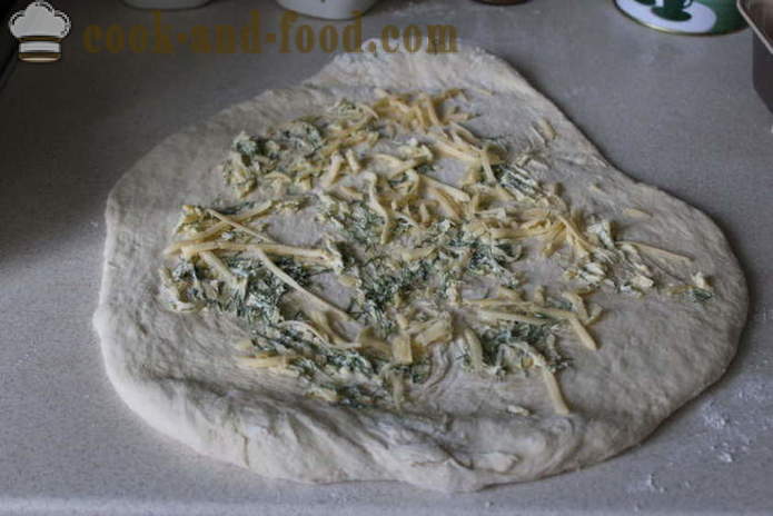 Domácí sýr chléb s bylinkami - krok za krokem recept sýra chleba v peci, s fotografiemi