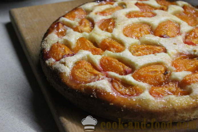 Otevřená meruňkový koláč - jak se peče meruňkový koláč, krok za krokem recept fotografiích
