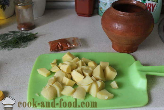 Brambory v hrnci v troubě - jako lahodné pečené brambory v hrnci, s krok za krokem recept fotografiích