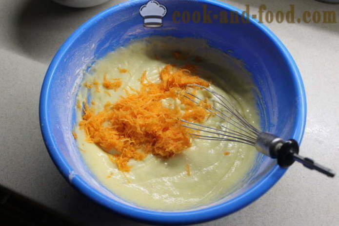 Mrkvový dort s pomerančovou kůrou - jak se peče dort s oranžovou a mrkví, se krok za krokem recept fotografiích