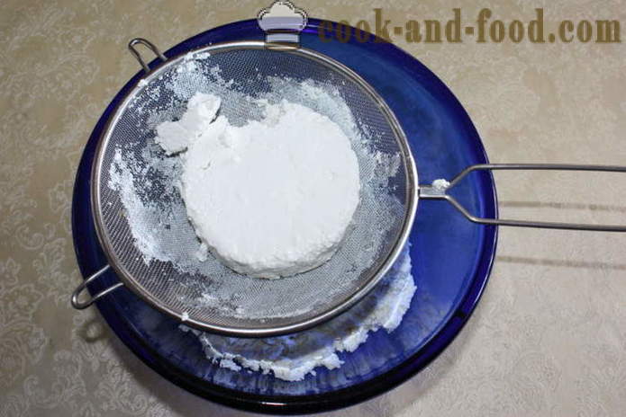 Tvaroh koláč s jahodami bez pečení - jak vařit koláč s jahodami, krok za krokem recept fotografiích