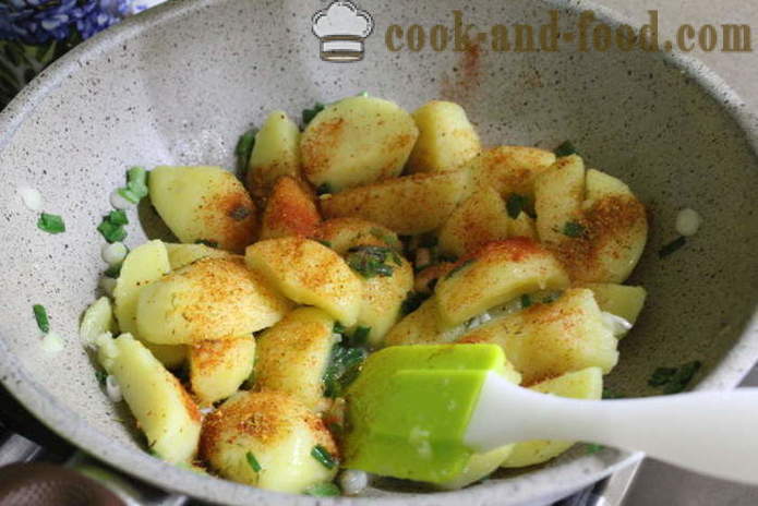 Brambory s paprikou a česnekem - jak uvařit chutné brambory s paprikou, krok za krokem recept fotografiích