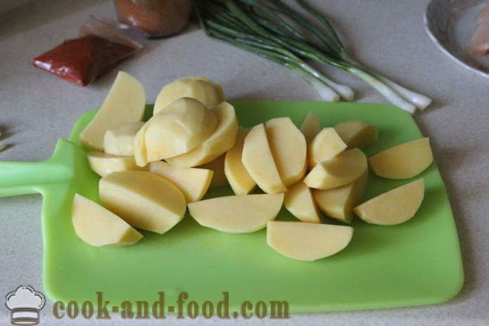 Brambory s paprikou a česnekem - jak uvařit chutné brambory s paprikou, krok za krokem recept fotografiích