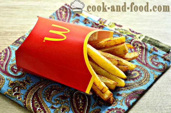 Hranolky v McDonaldu - jak vařit hranolky na pánvi, krok za krokem recept fotografiích