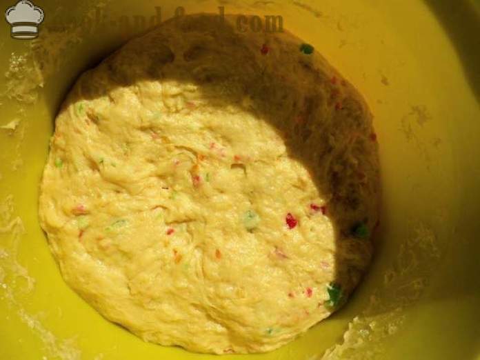 Šafrán dort s moučkovým bílkovin - jak vařit dort s polevou, krok za krokem recept fotografiích