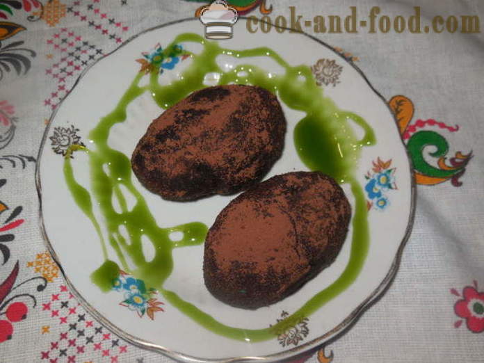 Domácí čokoládový dort s kondenzovaným mlékem brambor - jak vařit dort brambory krok za krokem recept fotografiích
