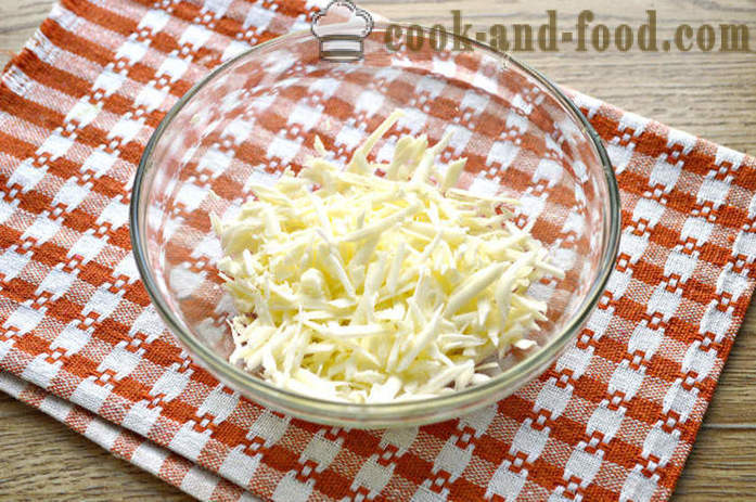 Salát s kuřecím masem a sýrem - jak vařit kuřecí salát s rozpuštěným sýrem, krok za krokem recept s fotografiemi a videem