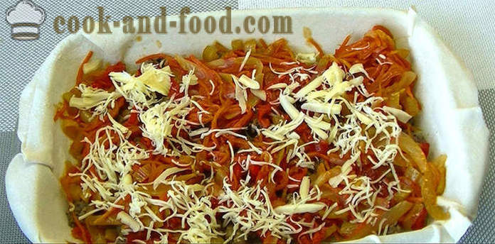 Dietní lasagne se zeleninou a masem - vařit lasagne v domácnosti, krok za krokem recept fotografiích