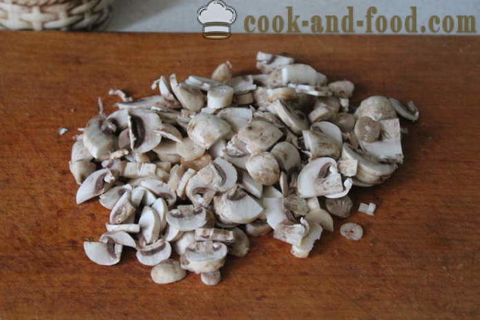 Krémovou houbovou omáčkou - jak vařit houbová omáčka s houbami, krok za krokem recept fotografiích
