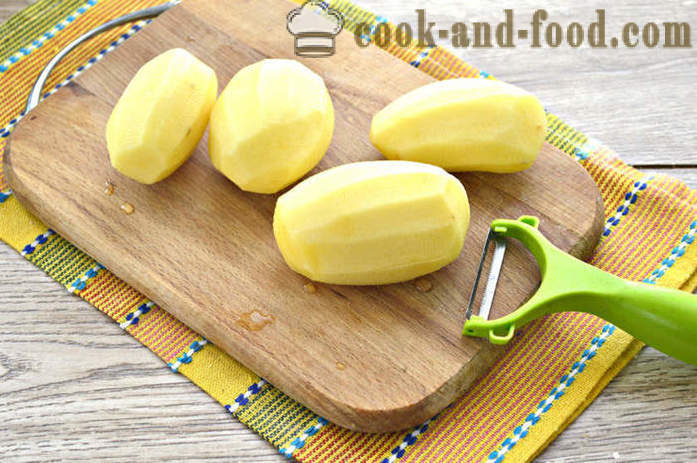 Brambory s majonézou v troubě - například pečené brambory v troubě s majonézou, krok za krokem recept fotografiích