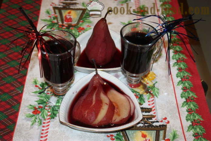 Hruška svařené červené suché víno - jak vařit svařené víno doma krok za krokem recept fotografiích