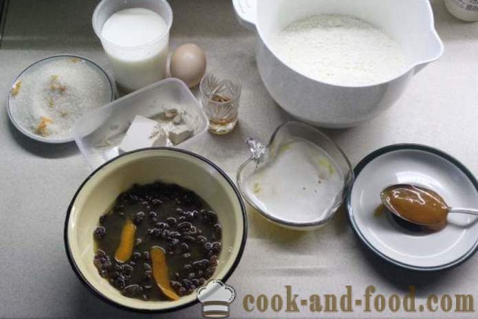 Sladký koláč-cop s rozinkami - Jak si vyrobit pletené kynutého těsta, krok za krokem recept fotografiích