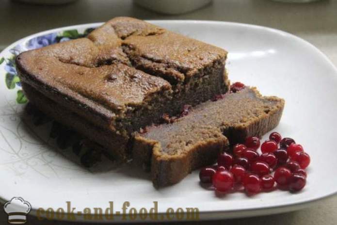 Cranberry vdolky s čokoládou na kefíru - jak vařit koláče s čokoládou a brusinkami, krok za krokem recept fotografiích