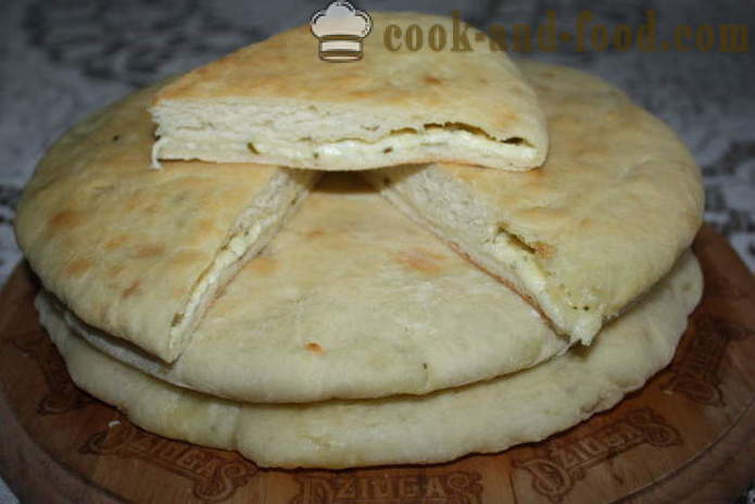 Ualibah sýr - domácí koláče Osetie, jak vařit Osetie sýrový koláč, se krok za krokem recept fotografiích