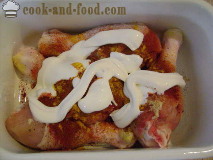 Pečené kuřecí paličky - jak vařit lahodné kuřecí paličky v troubě, se krok za krokem recept fotografiích