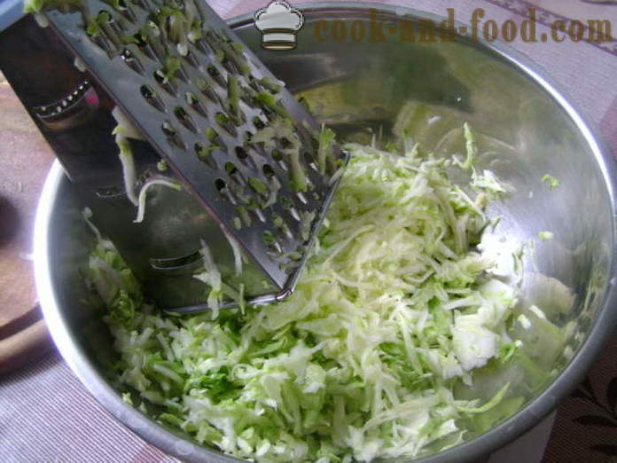 Zeleninové řízečky z mladého zelí a cukety - jak vařit kotlety z mladého zelí a cukety, se krok za krokem recept fotografiích