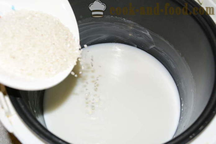 Delicious rýžová kaše s mlékem v multivarka - jak se vaří rýže mléka kaši, krok za krokem recept fotografiích