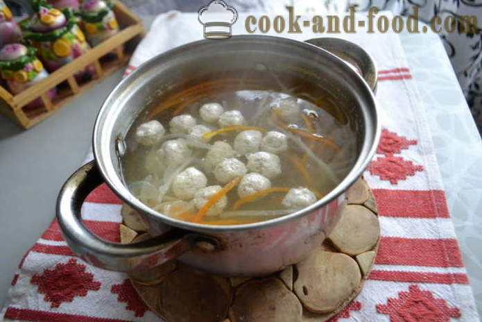 Korejský polévka s nudlemi a masovými kuličkami - jak vařit korejský polévka recept s fotografiemi poshagovіy