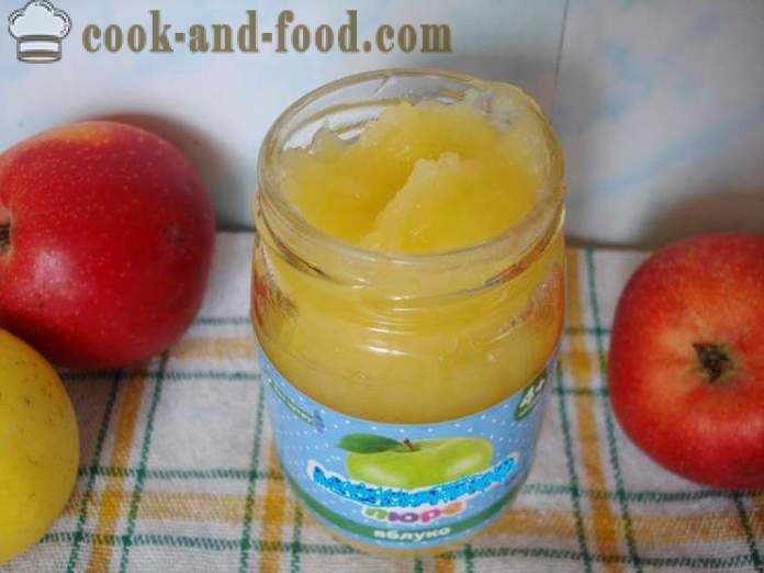Dítě jablečné pyré z čerstvých jablek - jak dělat applesauce dítě doma, krok za krokem recept fotografiích