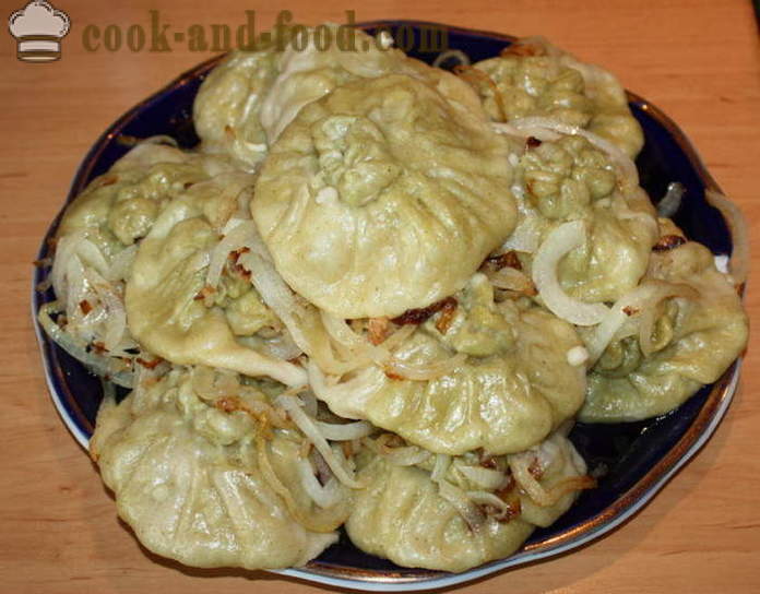 Gruzínská khinkali s masem za pár - jak vařit khinkali doma krok za krokem recept fotografiích
