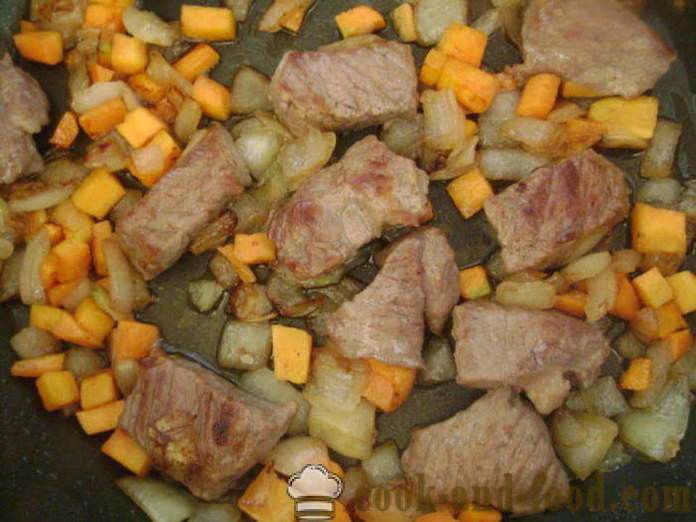 Dušené maso s masem a brambory v troubě - jak vařit brambory v hrnci s masem, krok za krokem recept fotografiích