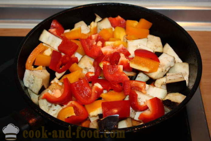Hořící horký zeleninový salát s lilkem - jak vařit horký zeleninový salát, poshagovіy recept s fotografií