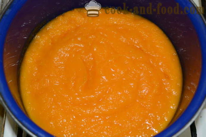 Krém z dýně, mrkve a celeru bez krému - jak vařit lahodné dýňová polévka, krok za krokem recept fotografiích