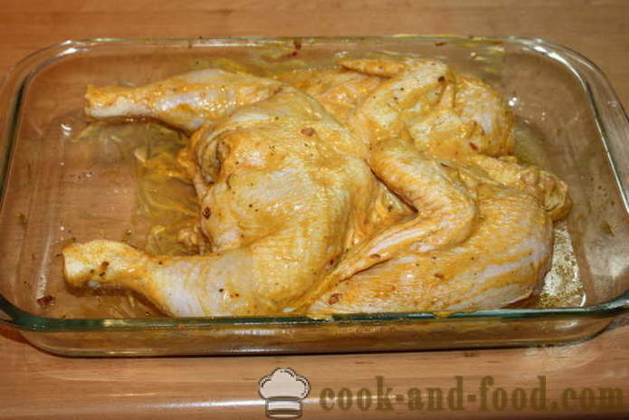 Pečené kuřecí v troubě - jako lahodné pečené kuře v troubě, se krok za krokem recept fotografiích