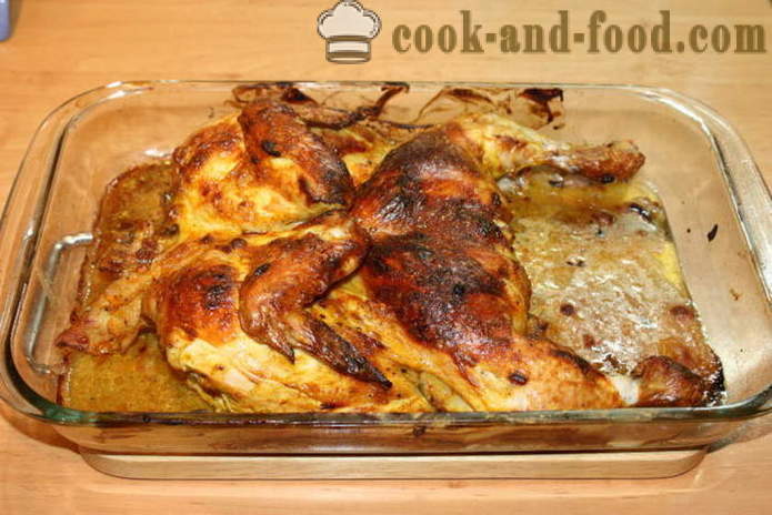 Pečené kuřecí v troubě - jako lahodné pečené kuře v troubě, se krok za krokem recept fotografiích