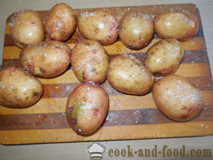Pečené brambory ve slupce v troubě - jako lahodné pečené brambory ve slupce v troubě, s krok za krokem recept fotografiích