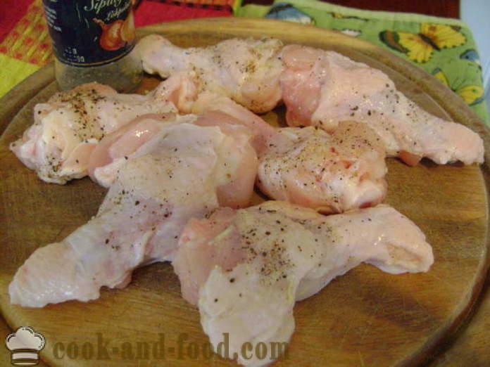 Kuřecí křidélka v těstíčku v misce - jak vařit kuřecí křidélka v těstíčku s krok za krokem recept fotografiích