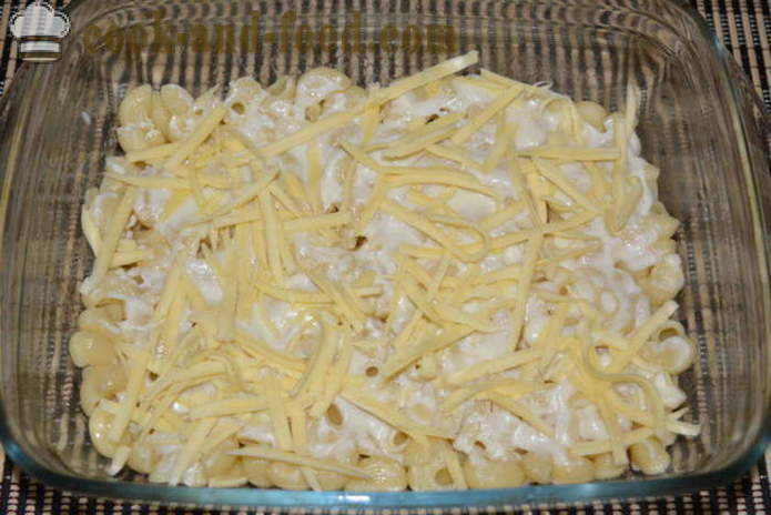 Makaróny kastrol s mletým masem a bešamelem - jak vařit těstoviny kastrol do trouby s krok za krokem recept fotografiích