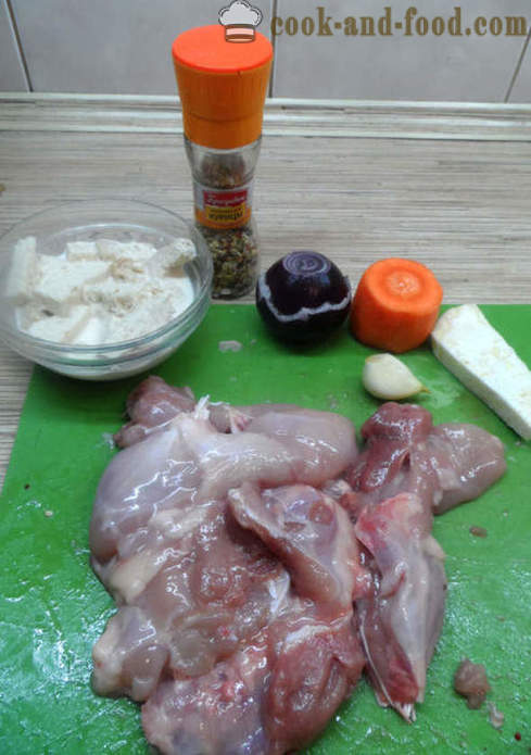 Měkké kuřecí stehýnka - jak vařit plněné kuřecí stehýnka krok za krokem recept fotografiích