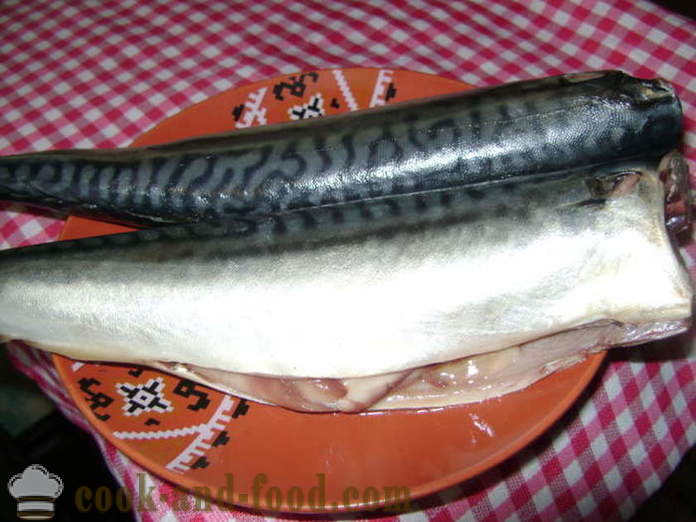 Solené makrela rychle cibule skiny - jak naložit makrela ve cibule skiny doma krok za krokem recept fotografiích