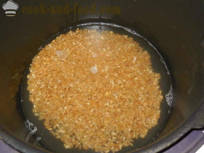 Vánoční Kutya pšenice multivarka - jak vařit kutyu pšenice na Vánoce, krok za krokem recept fotografiích