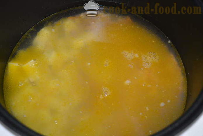 Hrachová polévka s masem - jak multivarka rychle vařit hrachovou polévku, krok za krokem recept fotografiích